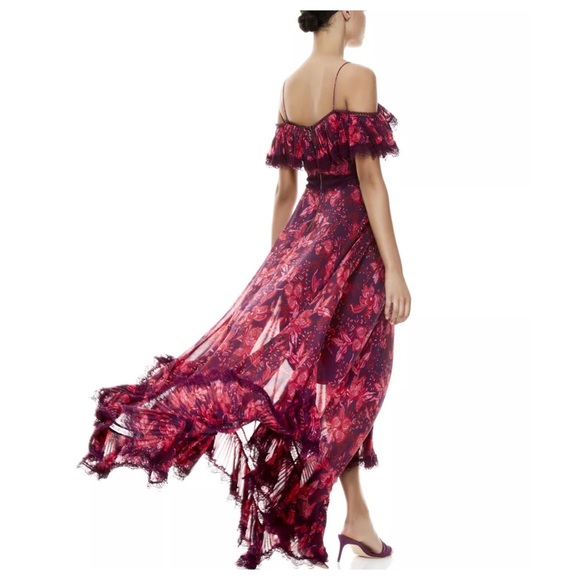ALICE + OLIVIA Harper Cold Shoulder Maxi Dress - Picture 9 of 15